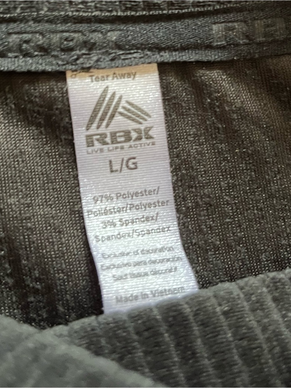 Black Ribbed Drawstring Pullover Size Large - Picture 3 of 3